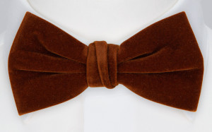 Velvet Toffee Brown pajarita