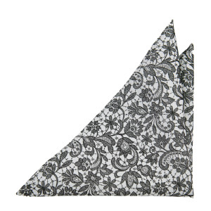 VIGSEL WHITE BLACK pañuelo de bolsillo