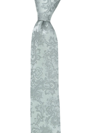 WEDDED SILVER corbata para niños medianos