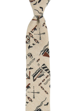 WORSHIP Linen corbata delgada
