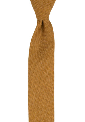 YARNING Ochre Yellow corbata delgada