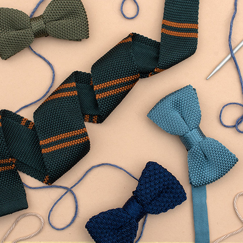 Knock out Knitting - Colección de corbatas y pajaritas de punto